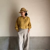 ルクツル・ピンタックブラウス・カディ　柘榴染め