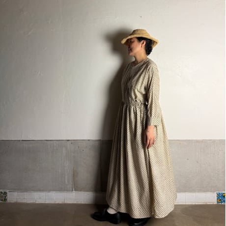 ルクツル　ローブー「Jodhpurロング丈」・バグルー伝統染めハンドブロックプリント