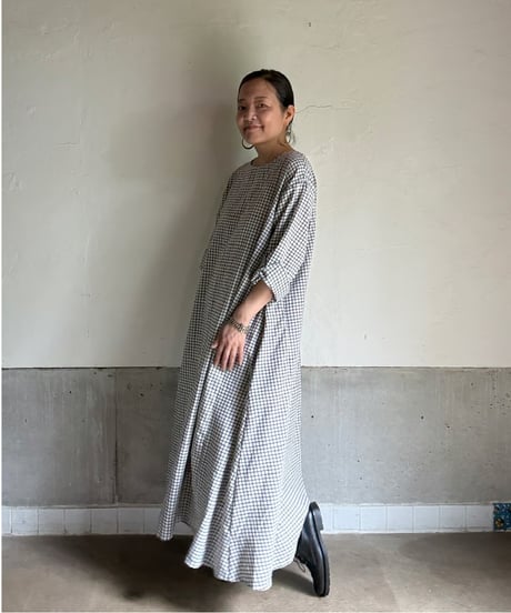 ルクツルのドレスRadhika ・ベンガルカディ・チェック（インナードレス付き）