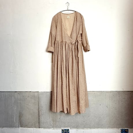 ルクツル　ローブー「Jodhpurロング丈」・バグルー伝統染めハンドブロックプリント