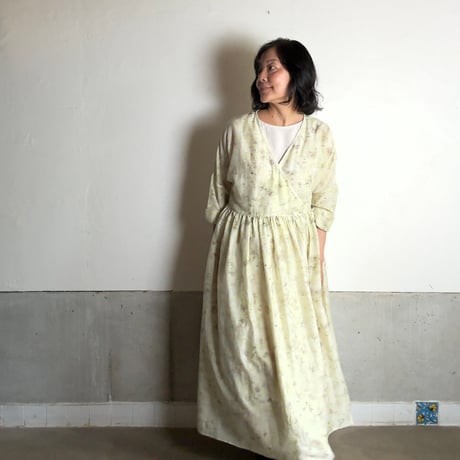 ルクツル　ローブー「Jodhpurロング丈」・ローズ花びら染め　コットンシルク