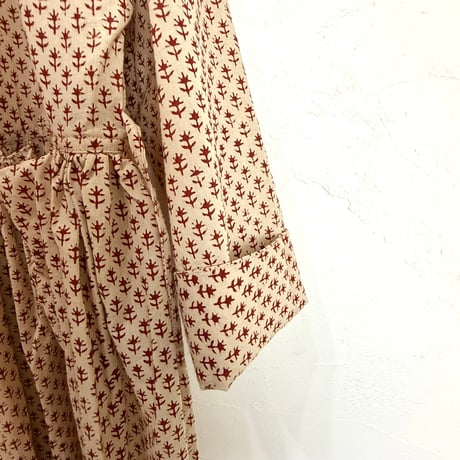 ルクツル　ローブー「Jodhpurロング丈」・バグルー伝統染めハンドブロックプリント