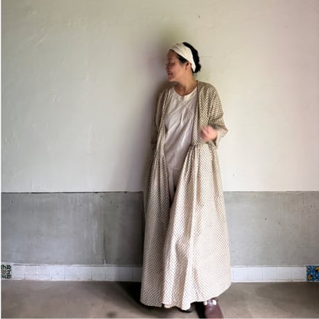 ルクツル　ローブー「Jodhpurロング丈」・バグルー伝統染めハンドブロックプリント