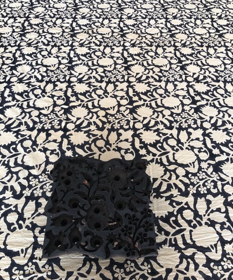 バグルー伝統染　ハンドブロックプリント生地 BP401