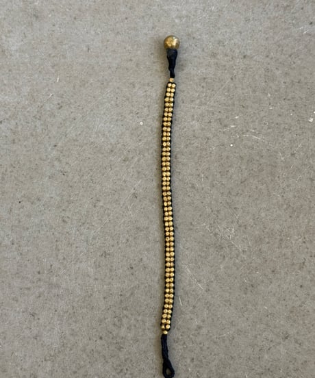 手作り真鍮ビーズと糸細工のブレスレット　B