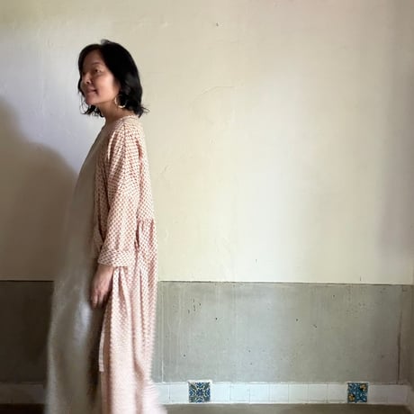 ルクツル　ローブー「Jodhpurロング丈」・バグルー伝統染めハンドブロックプリント