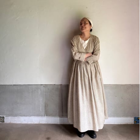ルクツル　ローブー「Jodhpurロング丈」・バグルー伝統染めハンドブロックプリント