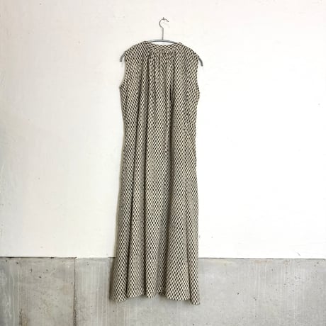 ルクツル ノースリーブドレスーRiya ハンドブロックプリント