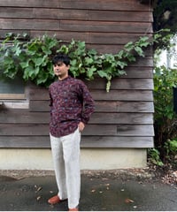 MAZA 　バグルー伝統染めブロックプリントのシャツ・長袖