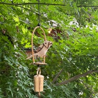 手作りの　木の鳥  ハンギングタイプ