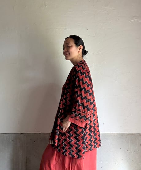 ルクツル　ディパックさんのハンドブロックプリント＆カンタの羽織