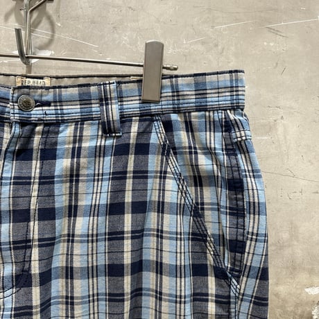 used RED HEAD CHECK CARGO SHORT PANTS