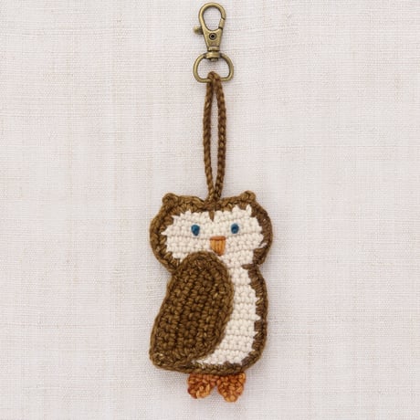 Misha & Puff / OWL BAG CHARM - NUTMEG