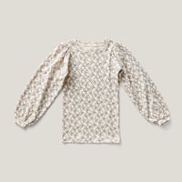 SOOR PLOOM / Balloon Tee - Trellis Print Pointelle, Powder