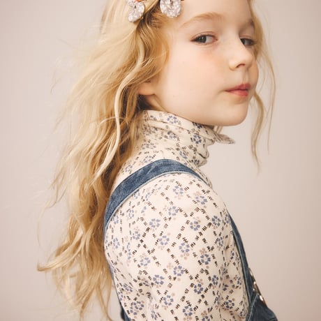 SOOR PLOOM / Snap Turtleneck - Trellis Print Pointelle, Powder