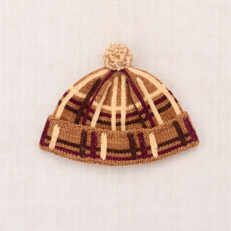 Misha & Puff / PLAID CAP - ROSE GOLD