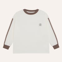 The Campamento / Brown Bands Ecru Tshirt - ECRU