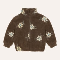 The Campamento / Flowers Teddy Jacket - BROWN