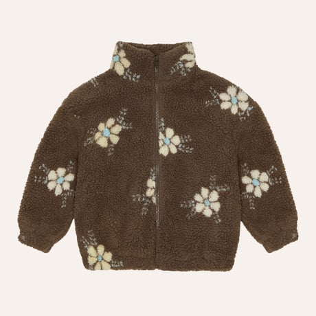 The Campamento / Flowers Teddy Jacket - BROWN