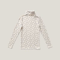 SOOR PLOOM / Snap Turtleneck - Trellis Print Pointelle, Powder