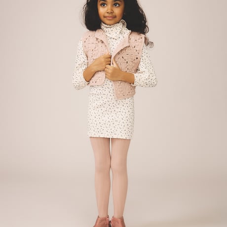 SOOR PLOOM / Pouf Turtleneck Dress - Calico Print, Powder