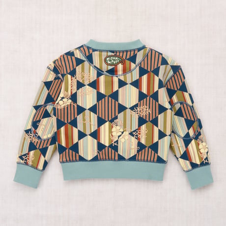 Misha & Puff / CREWNECK SWEATSHIRT - MARINE BLUE TESSELL