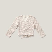 SOOR PLOOM / Wrap Tee - Trellis Print Pointelle, Ladybird