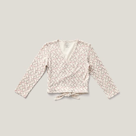 SOOR PLOOM / Wrap Tee - Trellis Print Pointelle, Ladybird