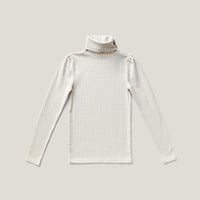 SOOR PLOOM / Pouf Turtleneck - Cross Stitch Print, Talc