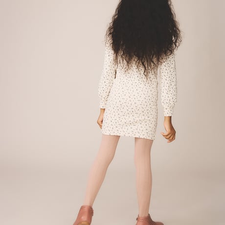 SOOR PLOOM / Pouf Turtleneck Dress - Calico Print, Powder