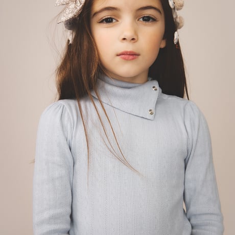 SOOR PLOOM / Pouf Turtleneck - Talc Pointelle