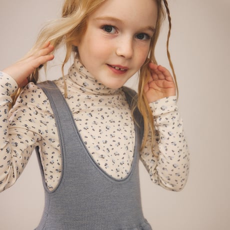 SOOR PLOOM / Snap Turtleneck -  Calico Print, Powder