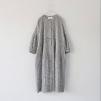 涼しい！しろくろワンピース〈小さめチェック〉【Cotton House Aya×ZIPANG】