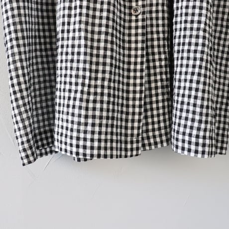 涼しい！しろくろワンピース〈小さめチェック〉【Cotton House Aya×ZIPANG】
