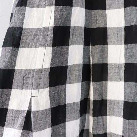涼しい！しろくろワンピース〈大きめチェック〉【Cotton House Aya×ZIPANG】