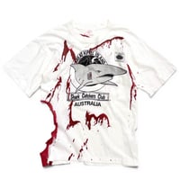 80~90s shark gimmick print t-shirt