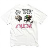 80s "BrainWaves SPORTSWEAR" print t-shirt
