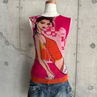 layered design sleeveless tops