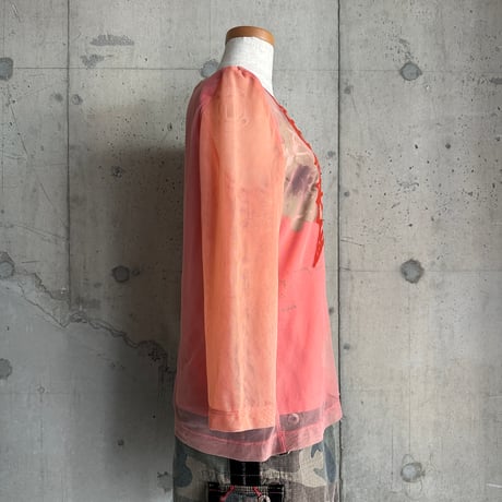 butterfly see-through L/S tops