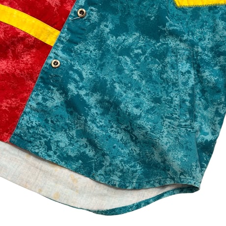80~90s  “DAMAGE” crazy pattern s/s shirt