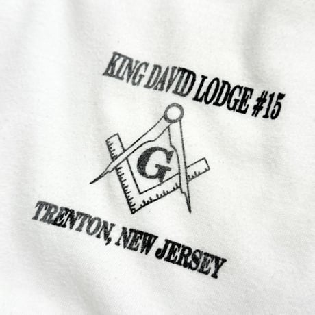 00s "freemason" wide silhouette print t-shirt