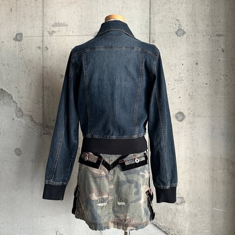 zip up denim jacket