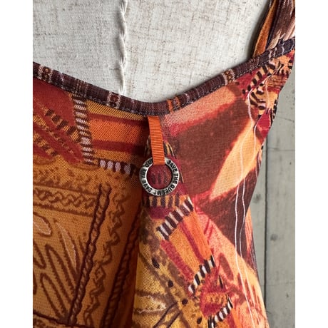 "SAVE THE QUEEN" batik patterned dress