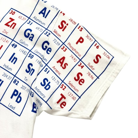 00s periodic table print t-shirt