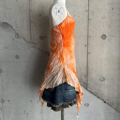 marble patterned asymmetry camisole