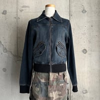 zip up denim jacket