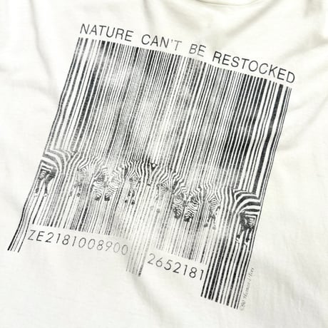 90s zebra bar code print t-shirt