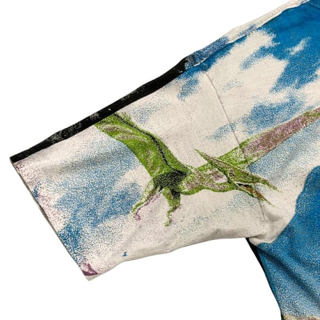 90s "STANLEY DESANTIS" dinosaur print t-shirt
