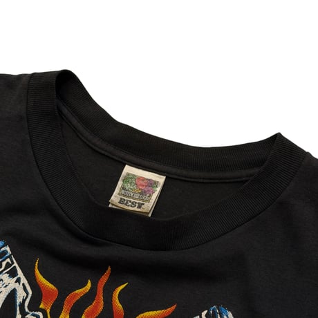 90s motorcicle design skull t-shirt