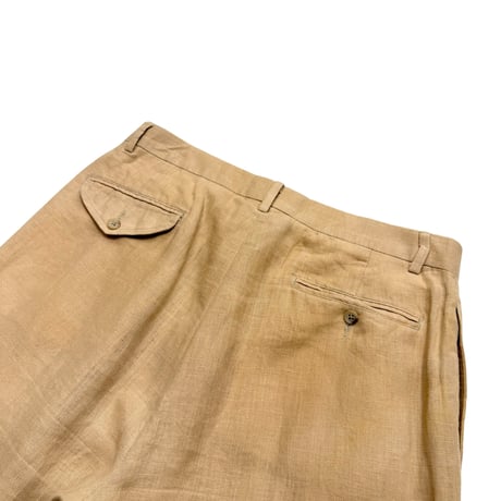 90~00s "Polo by Ralph Lauren" 2tucks design linen slacks pants